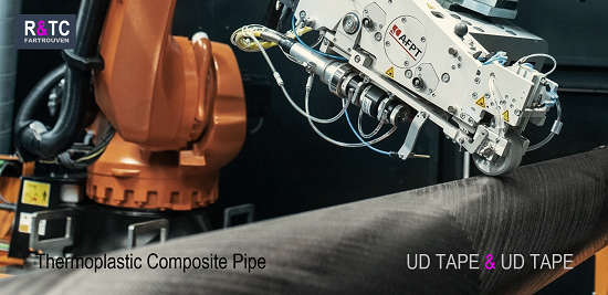 Оборудование и технология  для производства полимерно-армированных композитных труб,   Thermoplastic composite pipe, TCP с распределенными барьерными свойствами для нефтегазовой промышленности. FArtrouven R&D